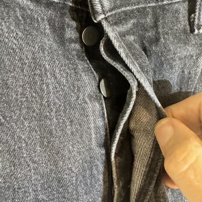 Levis 501 Jeans Mens 36x30 Black Button Fly Straight Leg Denim Classic Pants - Thumbnail 3