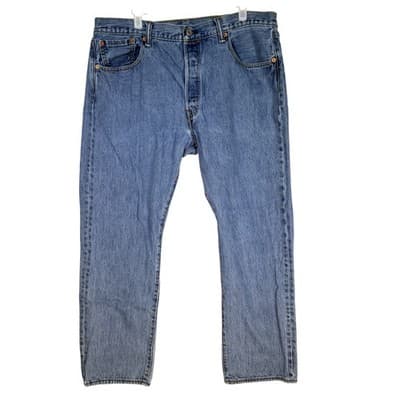 Levis 501 Jeans Mens 38x30 Straight Leg Button Fly Classic Vintage Denim - Image 1