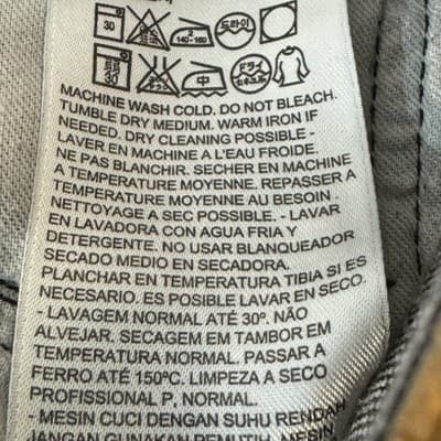 Levis 501 Jeans Mens 36x30 Black Button Fly Straight Leg Denim Classic Pants - Thumbnail 7