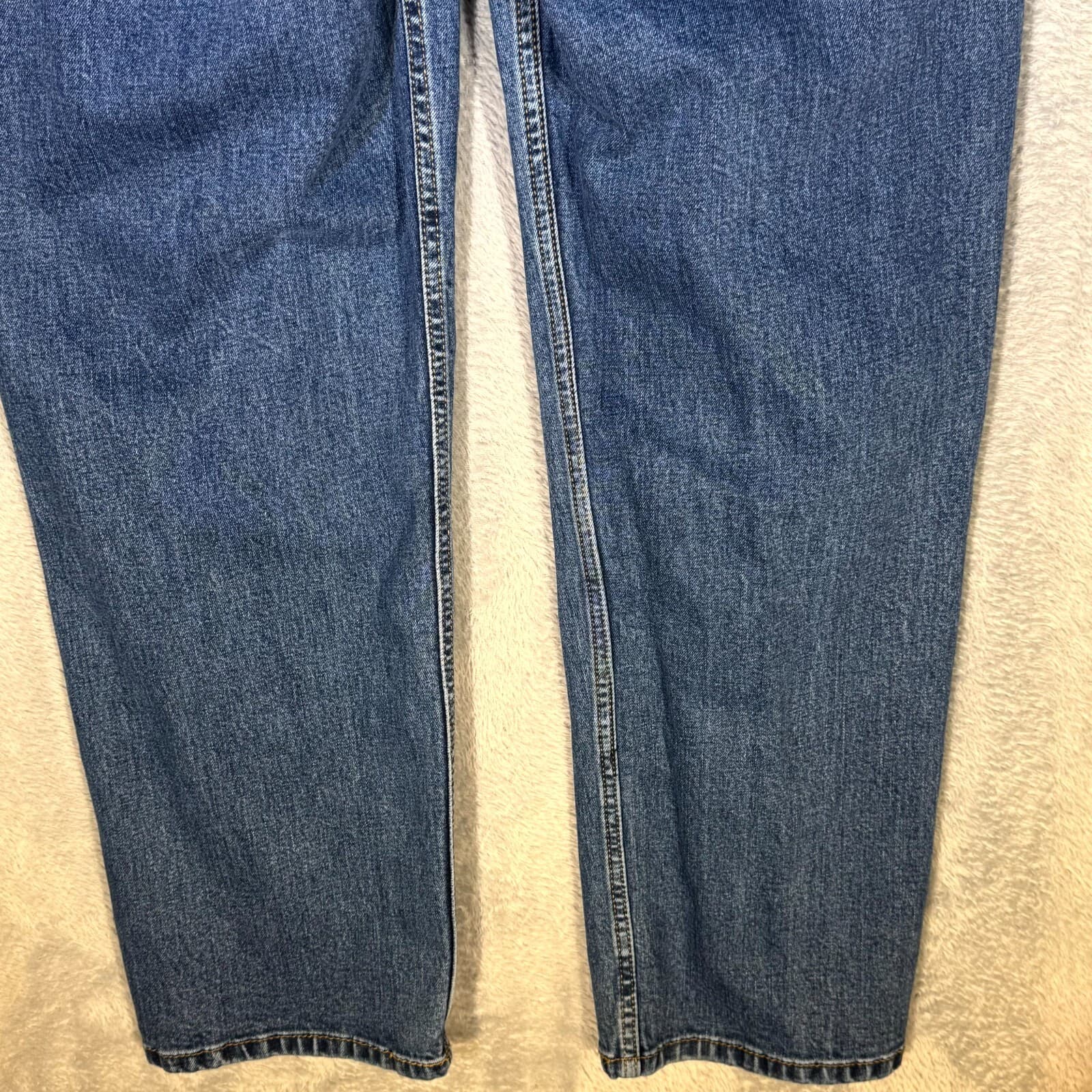Levi's 550 Men’s Jeans 38 X 32 Blue Denim Stretch Relaxed Fit Straight Leg M1651 - Thumbnail 9