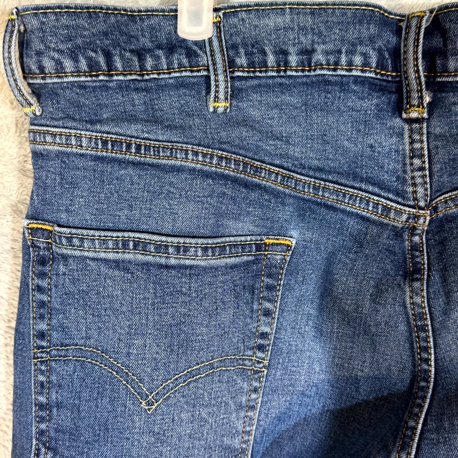 Levi's 550 Men’s Jeans 38 X 32 Blue Denim Stretch Relaxed Fit Straight Leg M1651 - Thumbnail 6