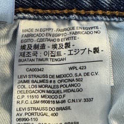 Levis 501 Jeans Mens 38x30 Straight Leg Button Fly Classic Vintage Denim - Thumbnail 4