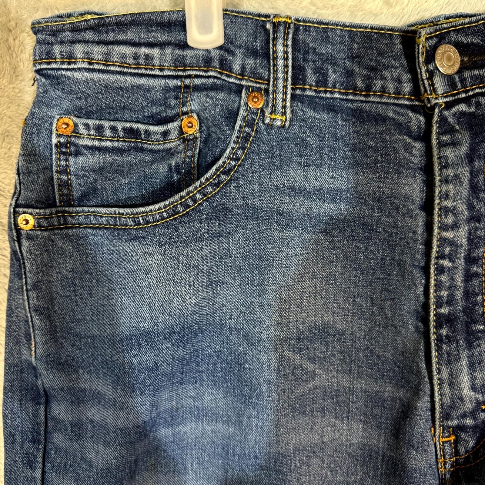 Levi's 550 Men’s Jeans 38 X 32 Blue Denim Stretch Relaxed Fit Straight Leg M1651 - Thumbnail 3