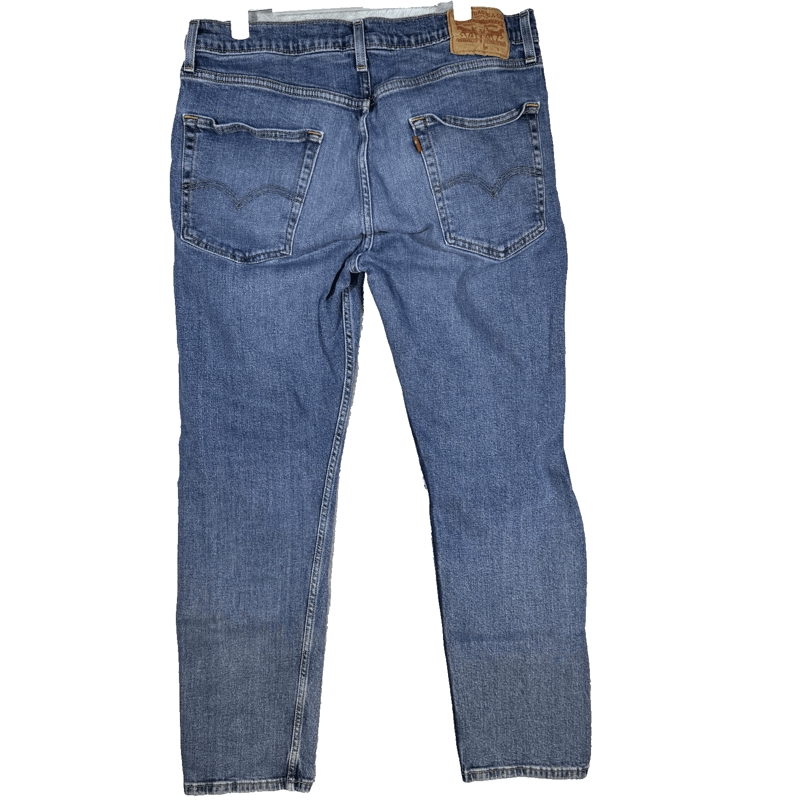 Levis 507 Jeans Mens 36x32 Blue Denim Stretch Tapered Medium Wash Classic - Thumbnail 2