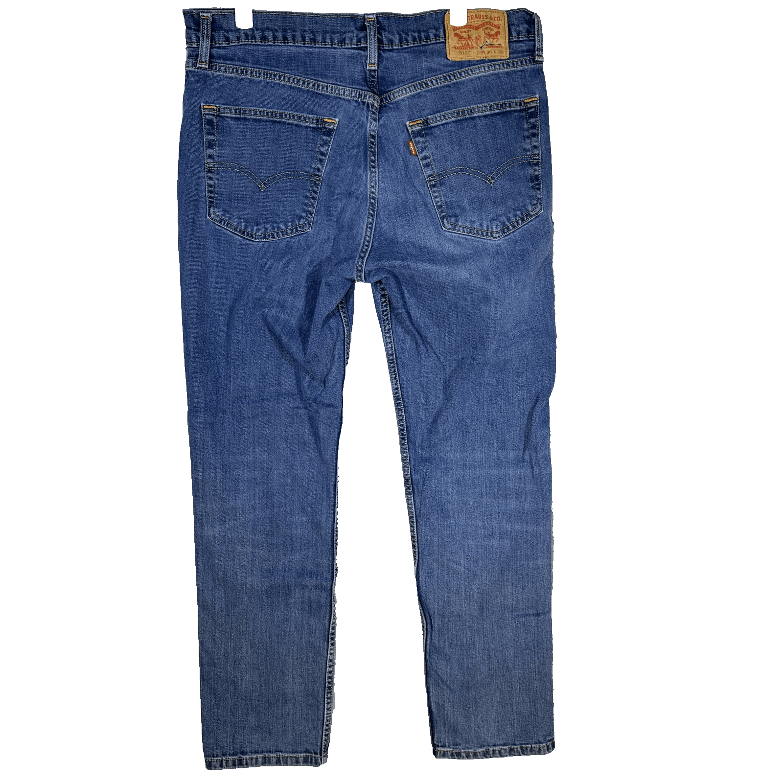 Levis 511 Jeans Mens 36x30 Blue Slim Fit Stretch Tapered Leg Denim Pants - Thumbnail 2