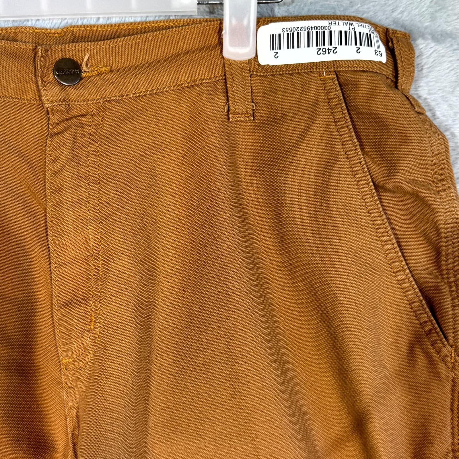 Carhartt Carpenter Jeans Men’s 36x30 Brown Cotton Dungaree Fit Straight - Thumbnail 4