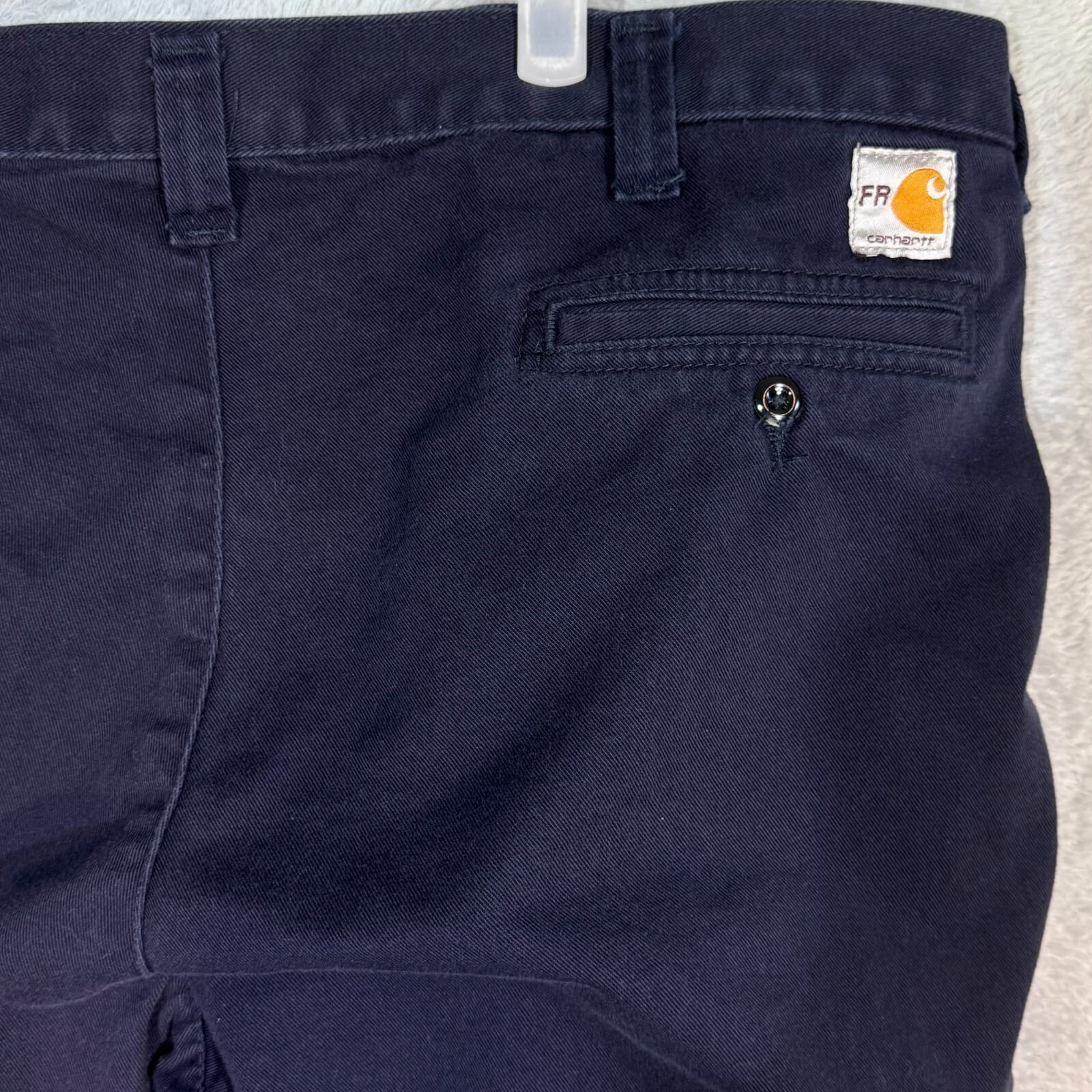 Carhartt Flame Resistant Chino Pants Men's 42x32 Navy FR Workwear - Thumbnail 7
