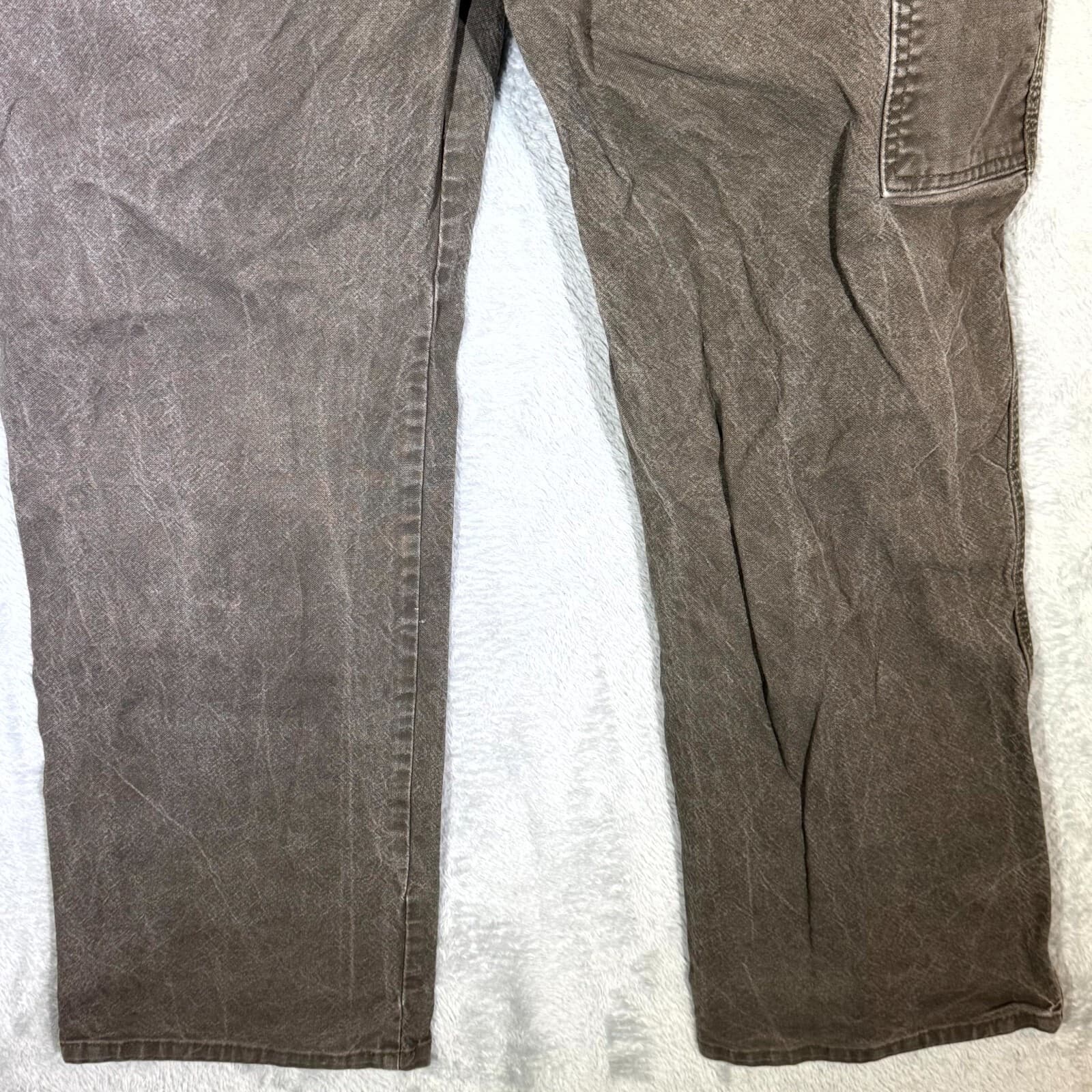 Dickies Men's Carpenter Jeans 40X30 Gray Denim High-Rise Straight Leg Workwear - Thumbnail 8