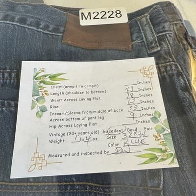 Tommy Bahama Jeans Mens 38x34 Blue Classic Fit Denim Straight Leg Tencel Blend - Thumbnail 7