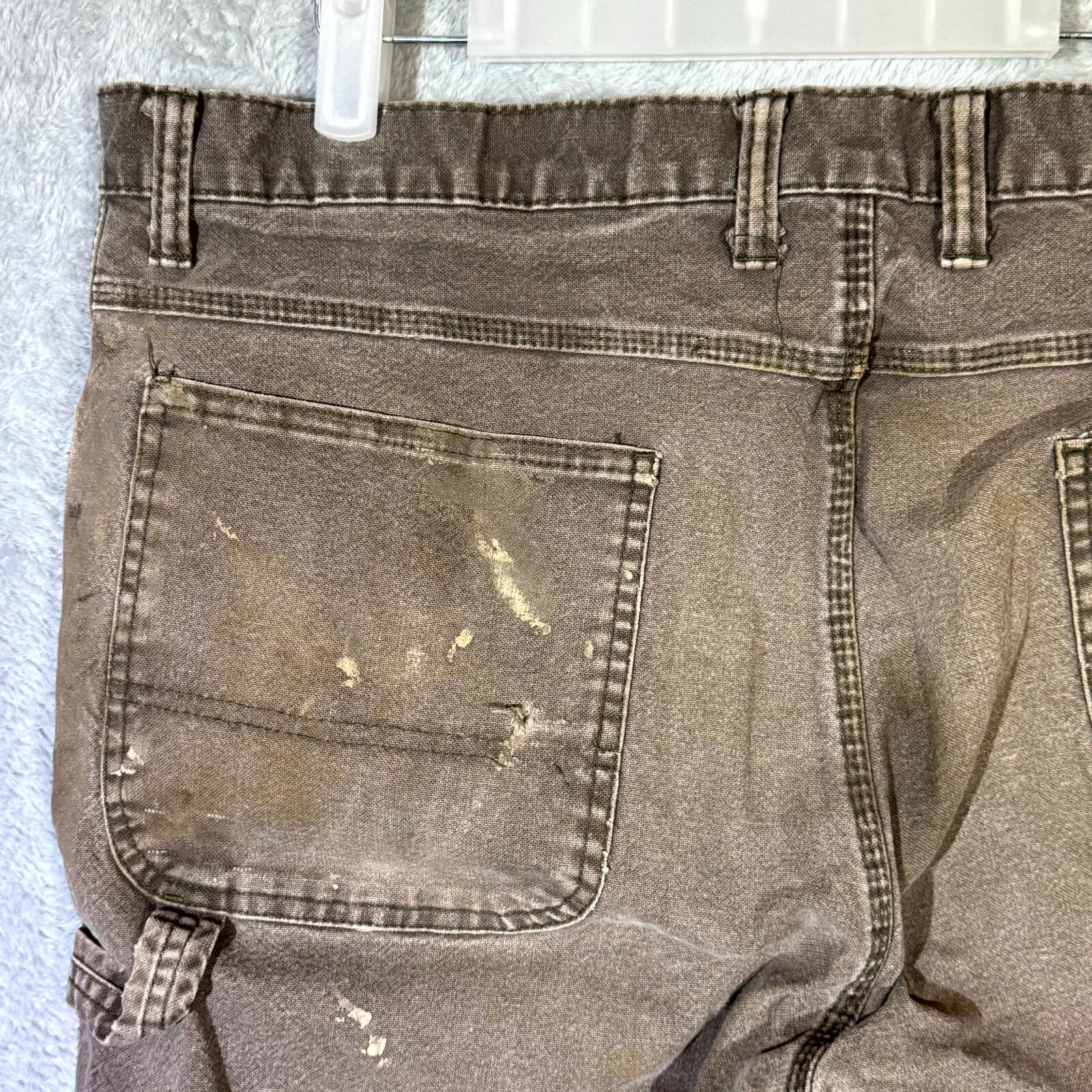 Dickies Carpenter Jeans Men’s 38x32 Brown Denim Stretch Workwear Straight Leg - Thumbnail 6