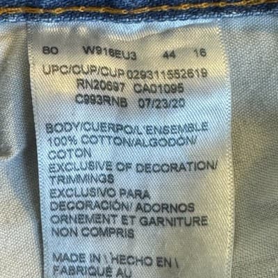 Dickies Jeans Mens 34x30 Relaxed Fit Workwear Carpenter Pants Distressed Denim - Thumbnail 5