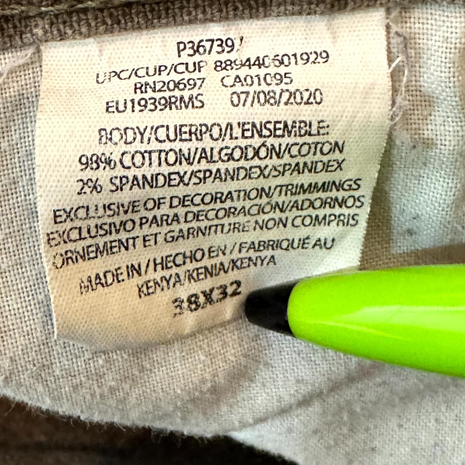 Dickies Carpenter Jeans Men’s 38x32 Brown Denim Stretch Workwear Straight Leg - Thumbnail 11