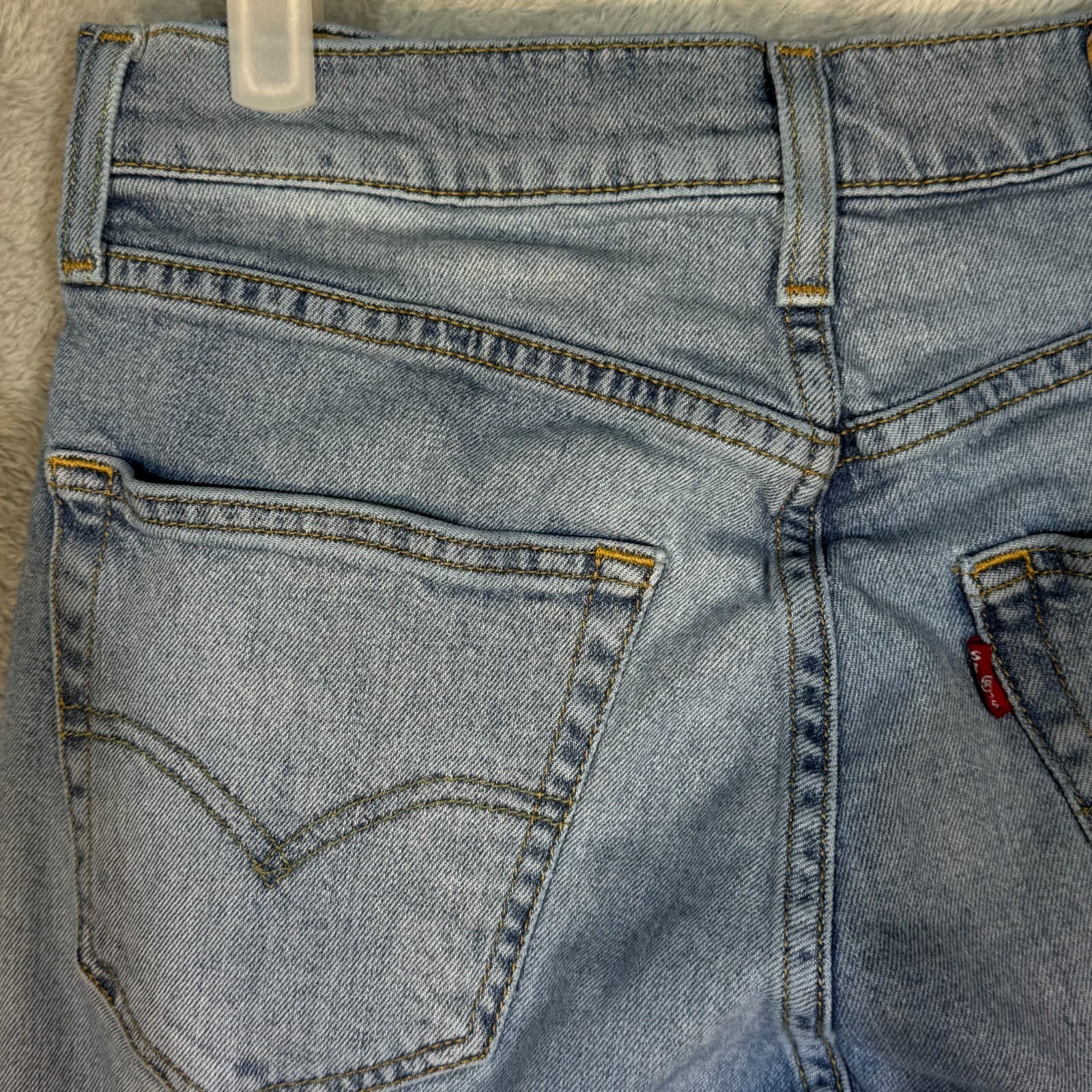 Levis 502 Mens Jeans 29x30 Blue Stretch Denim Mid Rise Straight Leg - Thumbnail 6