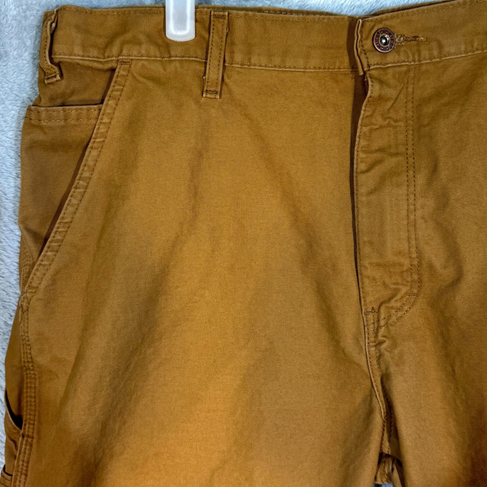 Dickies Carpenter Jeans Men 36x32 Brown Cotton Relaxed Fit Straight Leg - Thumbnail 3