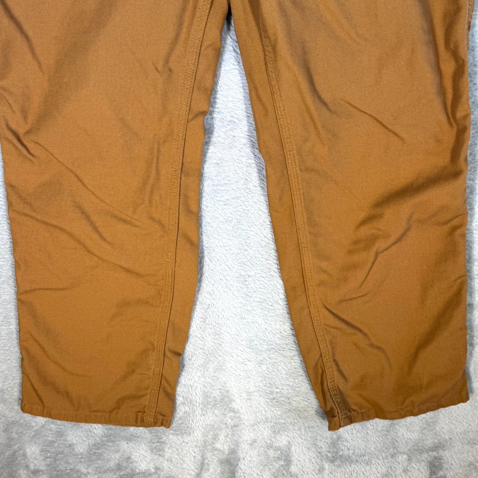 Carhartt Carpenter Jeans Men’s 36x30 Brown Cotton Dungaree Fit Straight - Thumbnail 5