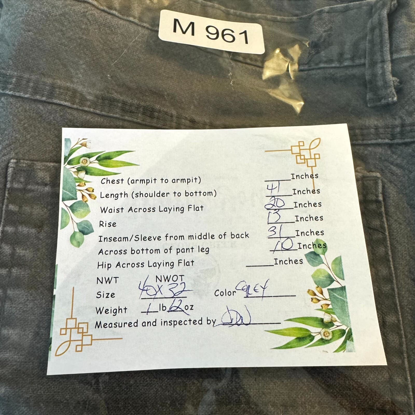 Dickies Men's Carpenter Jeans 40X30 Gray Denim High-Rise Straight Leg Workwear - Thumbnail 12