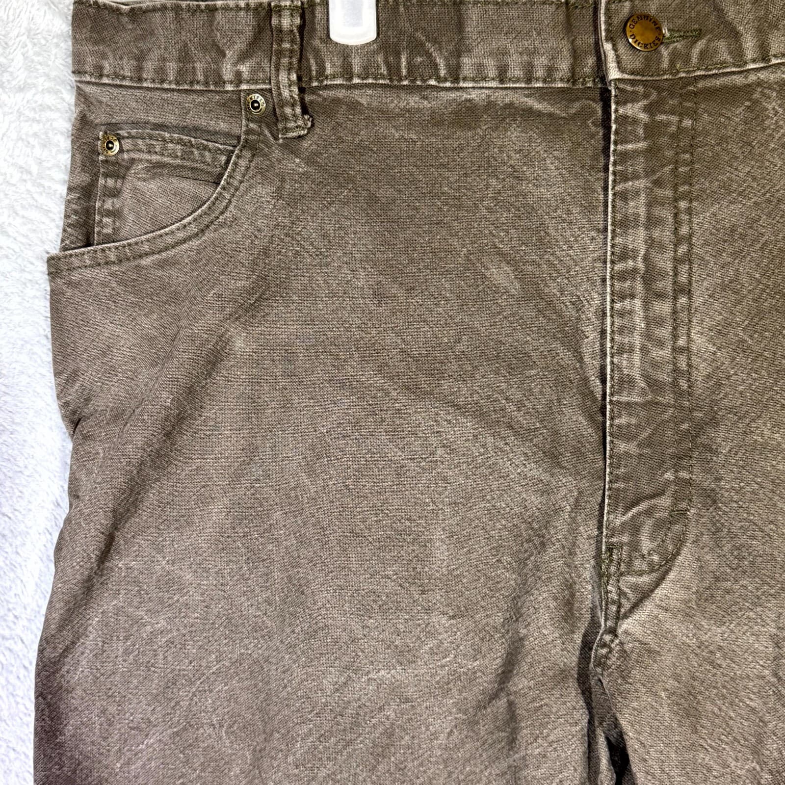 Dickies Men's Carpenter Jeans 40X30 Gray Denim High-Rise Straight Leg Workwear - Thumbnail 3