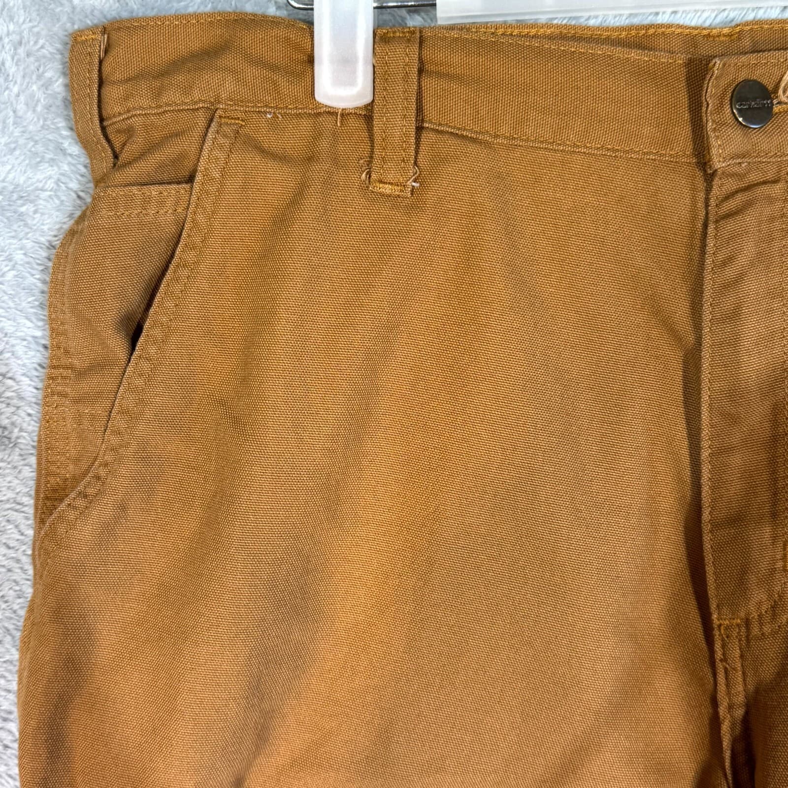 Carhartt Carpenter Jeans Men’s 36x30 Brown Cotton Dungaree Fit Straight - Thumbnail 3