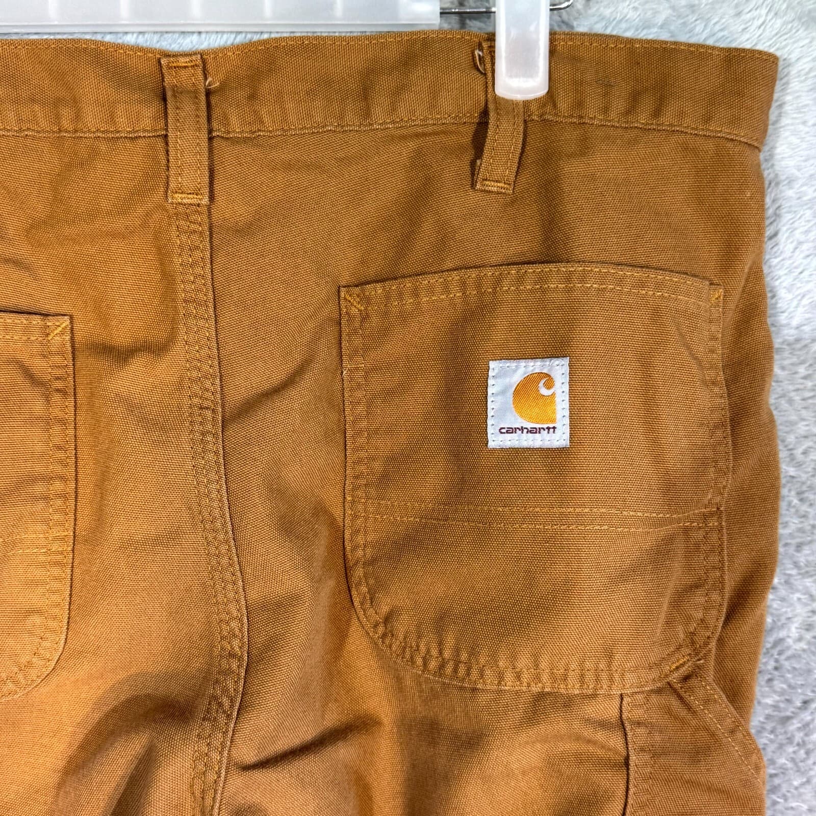 Carhartt Carpenter Jeans Men’s 36x30 Brown Cotton Dungaree Fit Straight - Thumbnail 7