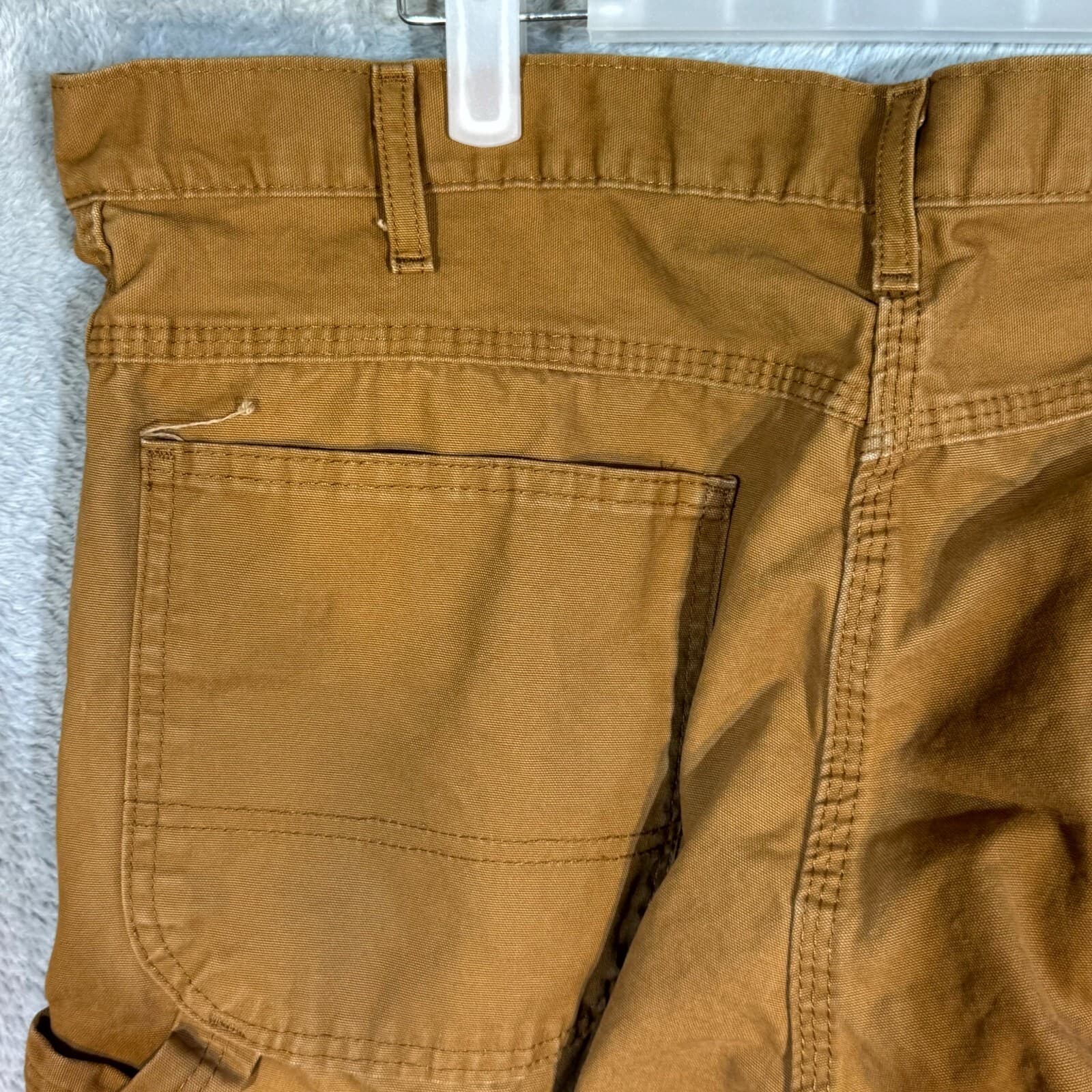 Dickies Carpenter Jeans Men 36x32 Brown Cotton Relaxed Fit Straight Leg - Thumbnail 6