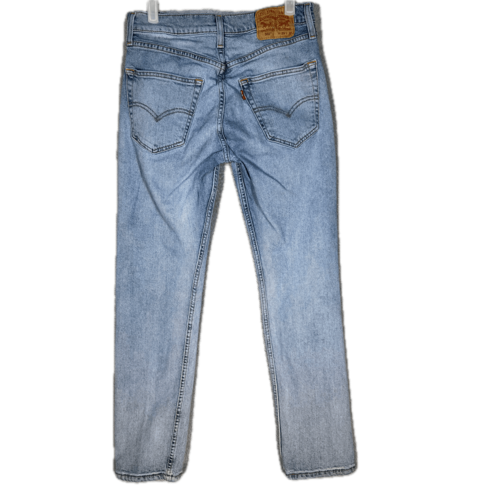 Levis 502 Mens Jeans 29x30 Blue Stretch Denim Mid Rise Straight Leg - Image 1