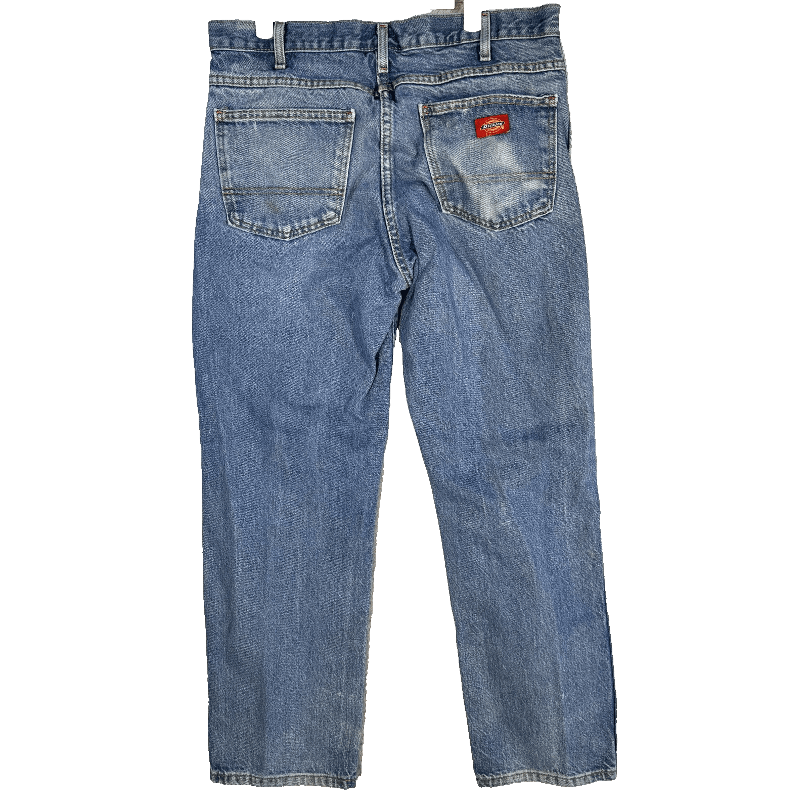 Dickies Jeans Mens 34x30 Relaxed Fit Workwear Carpenter Pants Distressed Denim - Thumbnail 2