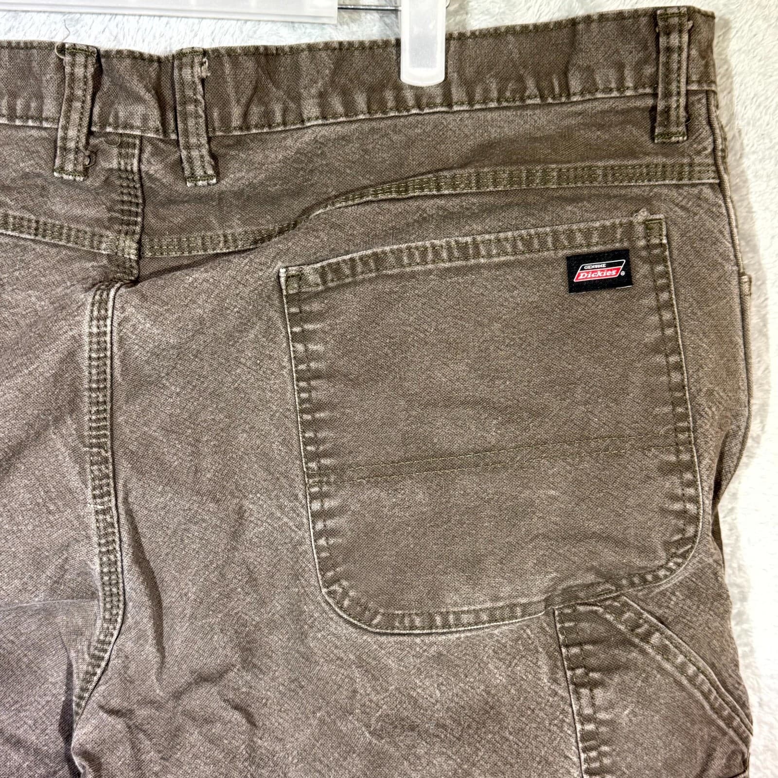 Dickies Men's Carpenter Jeans 40X30 Gray Denim High-Rise Straight Leg Workwear - Thumbnail 7