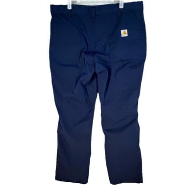Carhartt Carpenter Pants Men's 74533-20 36x30 Navy Ripstop Relaxed Fit - Thumbnail 2