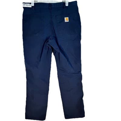 Carhartt Carpenter Pants Men's 32x29 Gray Canvas Relaxed Fit Workwear Utility - Thumbnail 2