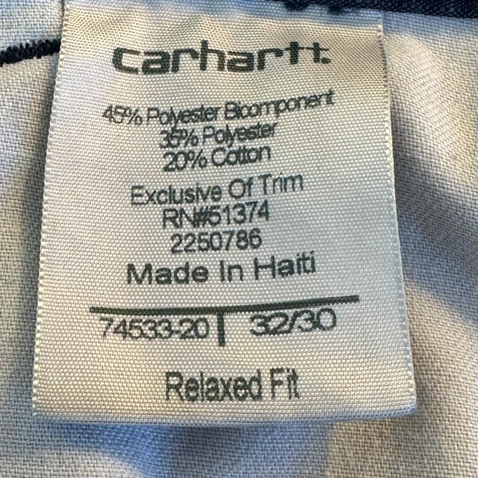 Carhartt Carpenter Pants Men's 32x29 Gray Canvas Relaxed Fit Workwear Utility - Thumbnail 6