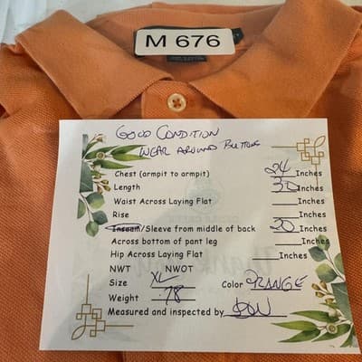 Polo Ralph Lauren Polo Shirt Mens XL Orange Pony Logo Pique Short Sleeve - Thumbnail 14