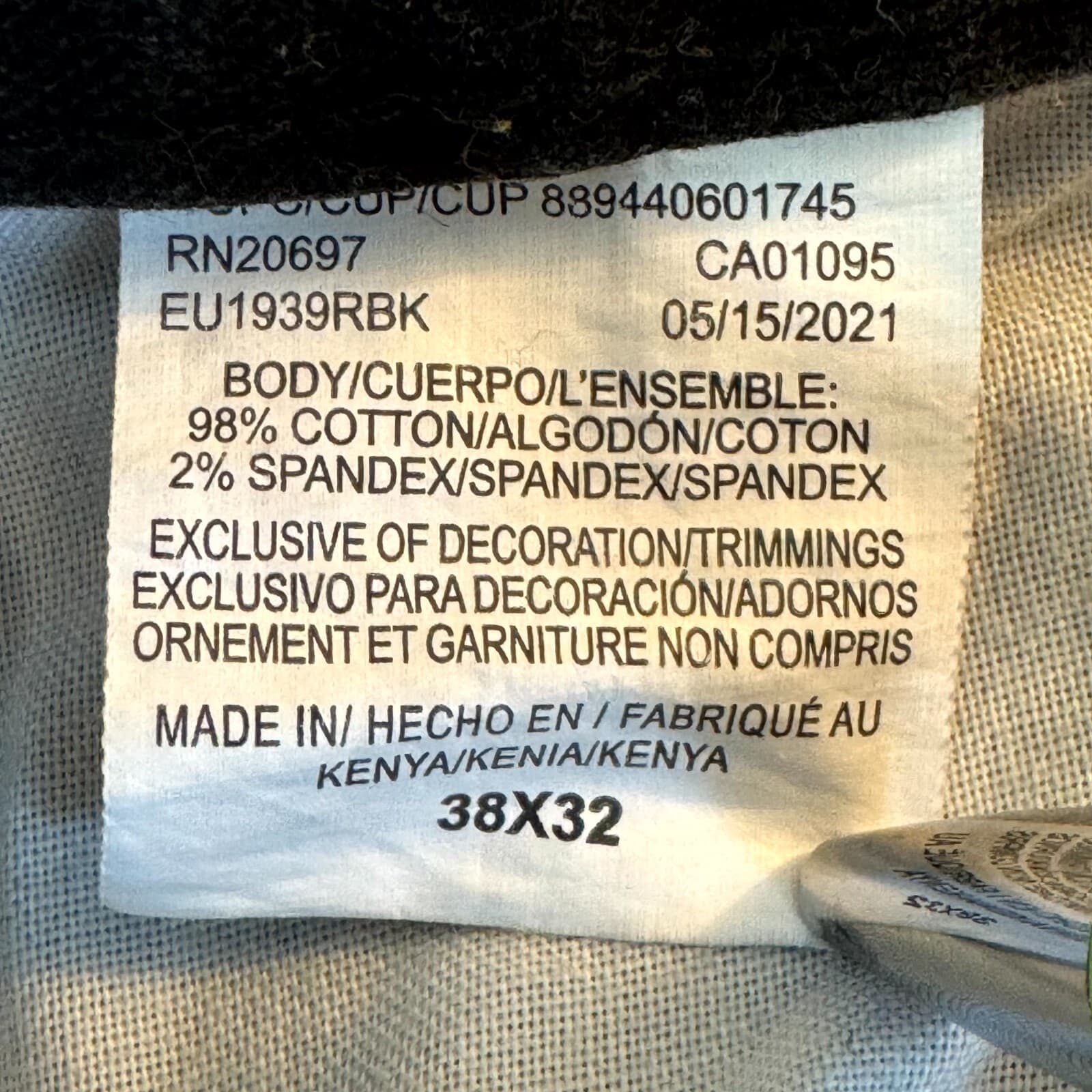 Dickies Duck Utility Jeans Men's 38x32 Black Workwear Straight Leg Rugged - Thumbnail 4