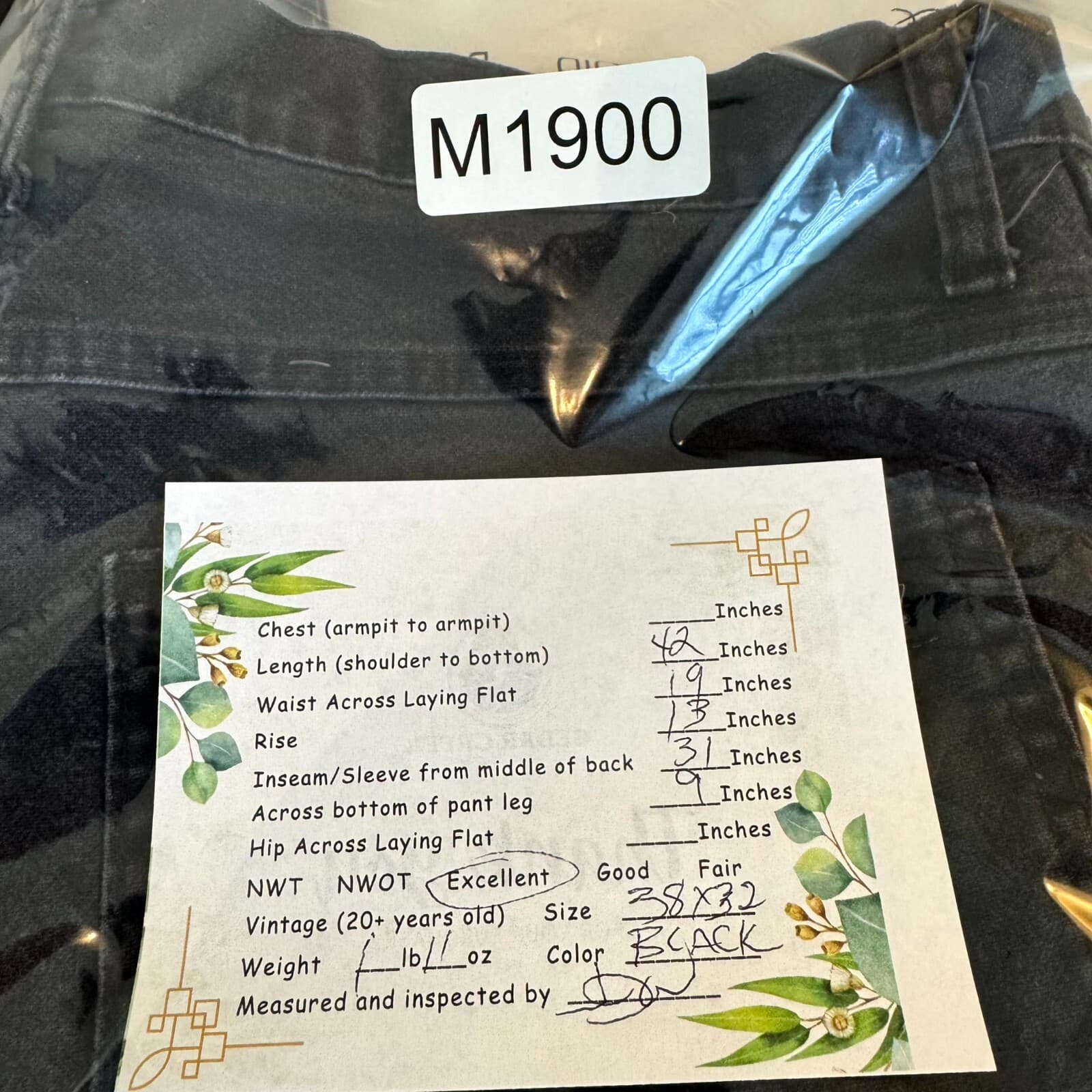 Dickies Duck Utility Jeans Men's 38x32 Black Workwear Straight Leg Rugged - Thumbnail 6