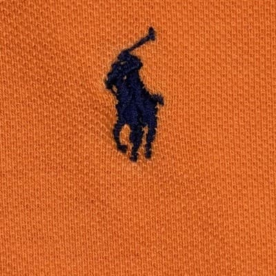 Polo Ralph Lauren Polo Shirt Mens XL Orange Pony Logo Pique Short Sleeve - Thumbnail 7