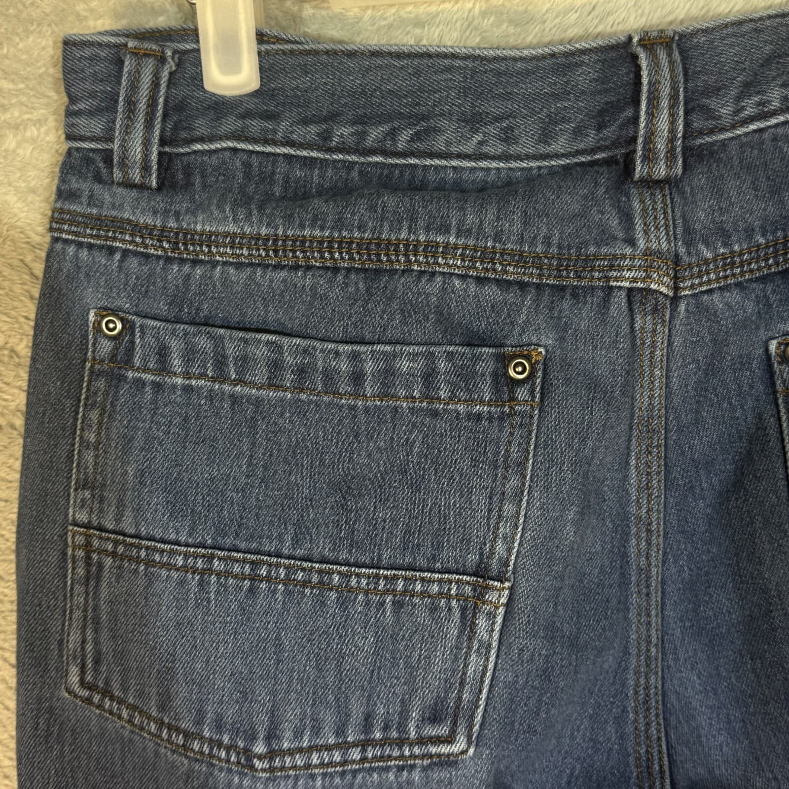 Duluth Trading Company Mens Carpenter Jeans 34 x 32 Blue Mid-Rise Straight - Thumbnail 6