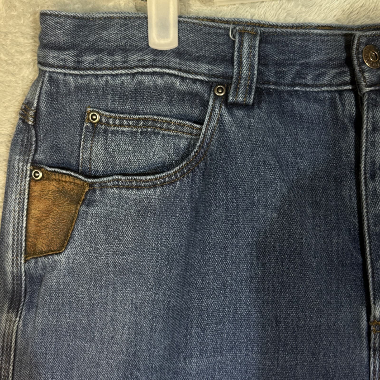 Duluth Trading Company Mens Carpenter Jeans 34 x 32 Blue Mid-Rise Straight - Thumbnail 3