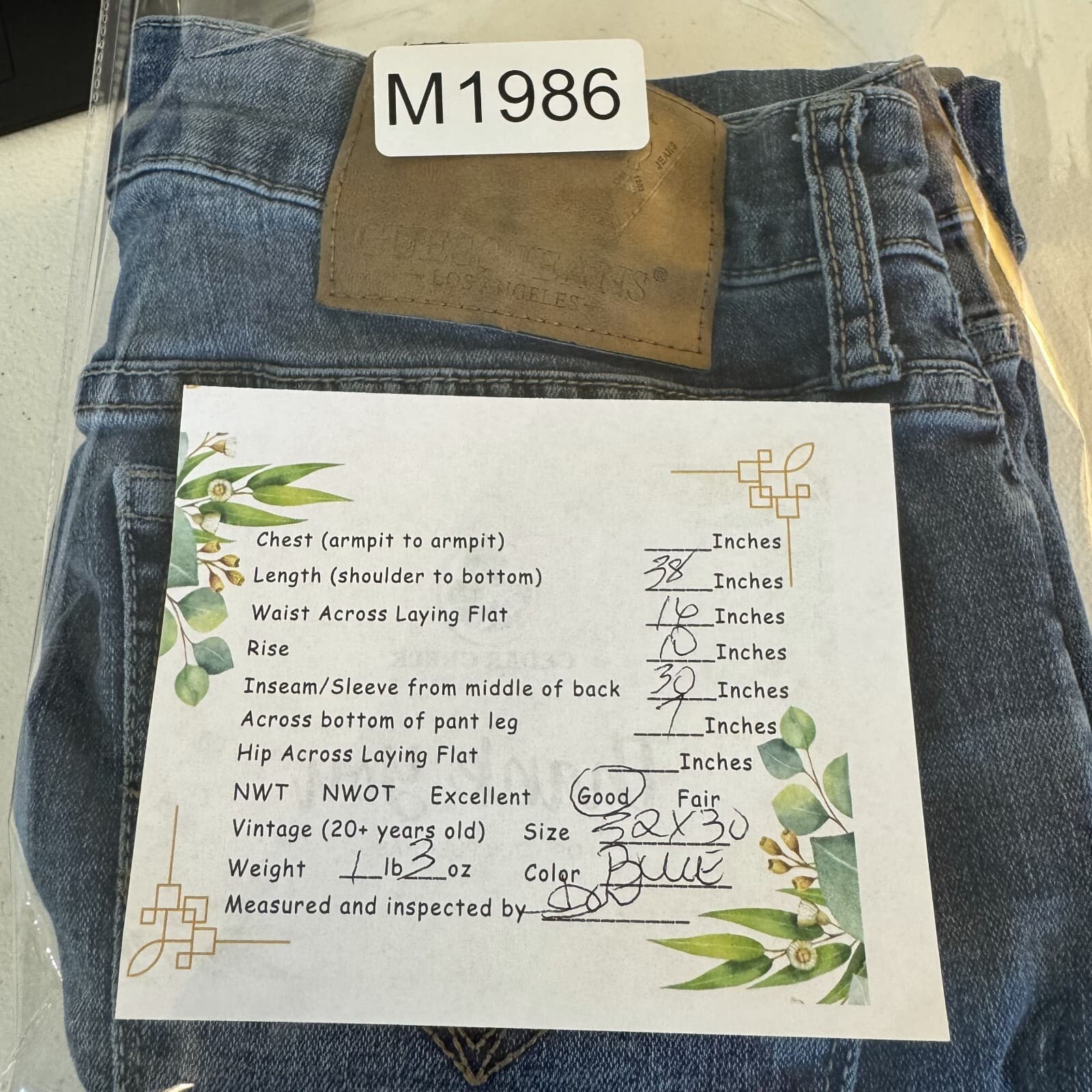 Guess Lincoln Jeans Men 32x30 Blue Denim Slim Straight Mid Rise - Thumbnail 8