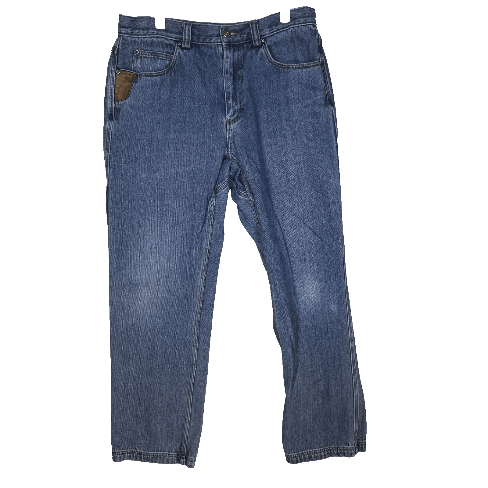 Duluth Trading Company Mens Carpenter Jeans 34 x 32 Blue Mid-Rise Straight - Image 1