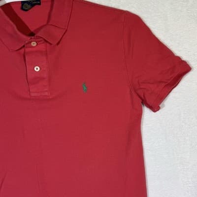 Polo Ralph Lauren Polo Shirt Youth XL 18-20 Pink Green Pony Cotton Pique Classic - Thumbnail 6