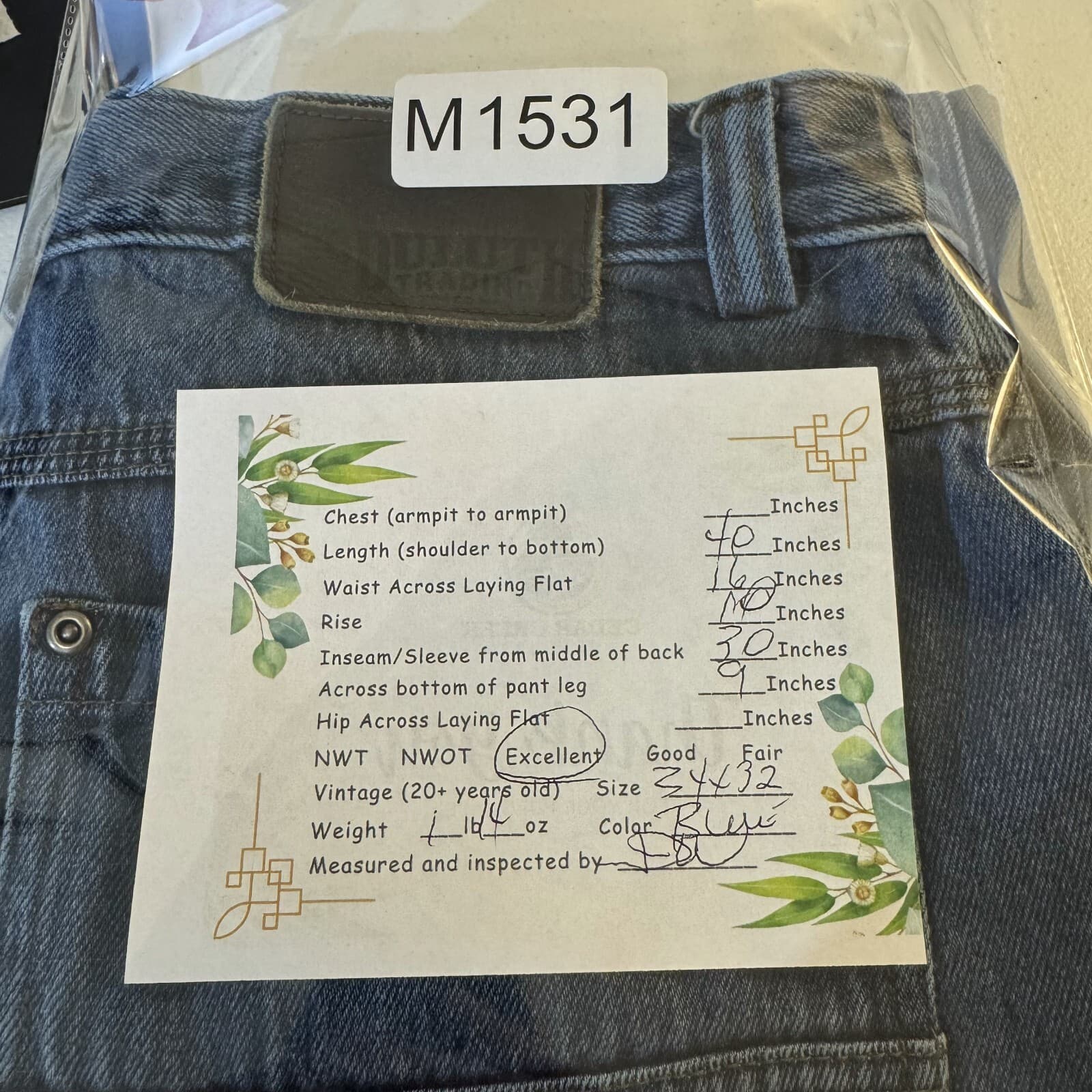 Duluth Trading Company Mens Carpenter Jeans 34 x 32 Blue Mid-Rise Straight - Thumbnail 8