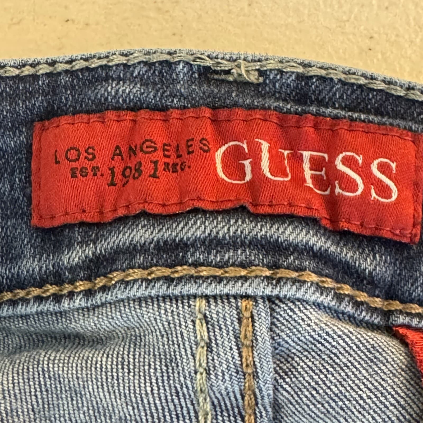 Guess Lincoln Jeans Men 32x30 Blue Denim Slim Straight Mid Rise - Thumbnail 7