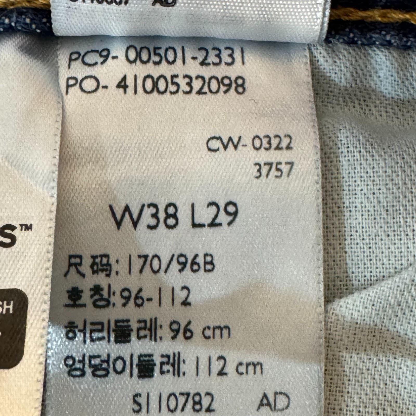 Levi’s 501 Men’s Jeans Blue Denim Straight Leg Button Fly 38x29 - Thumbnail 15