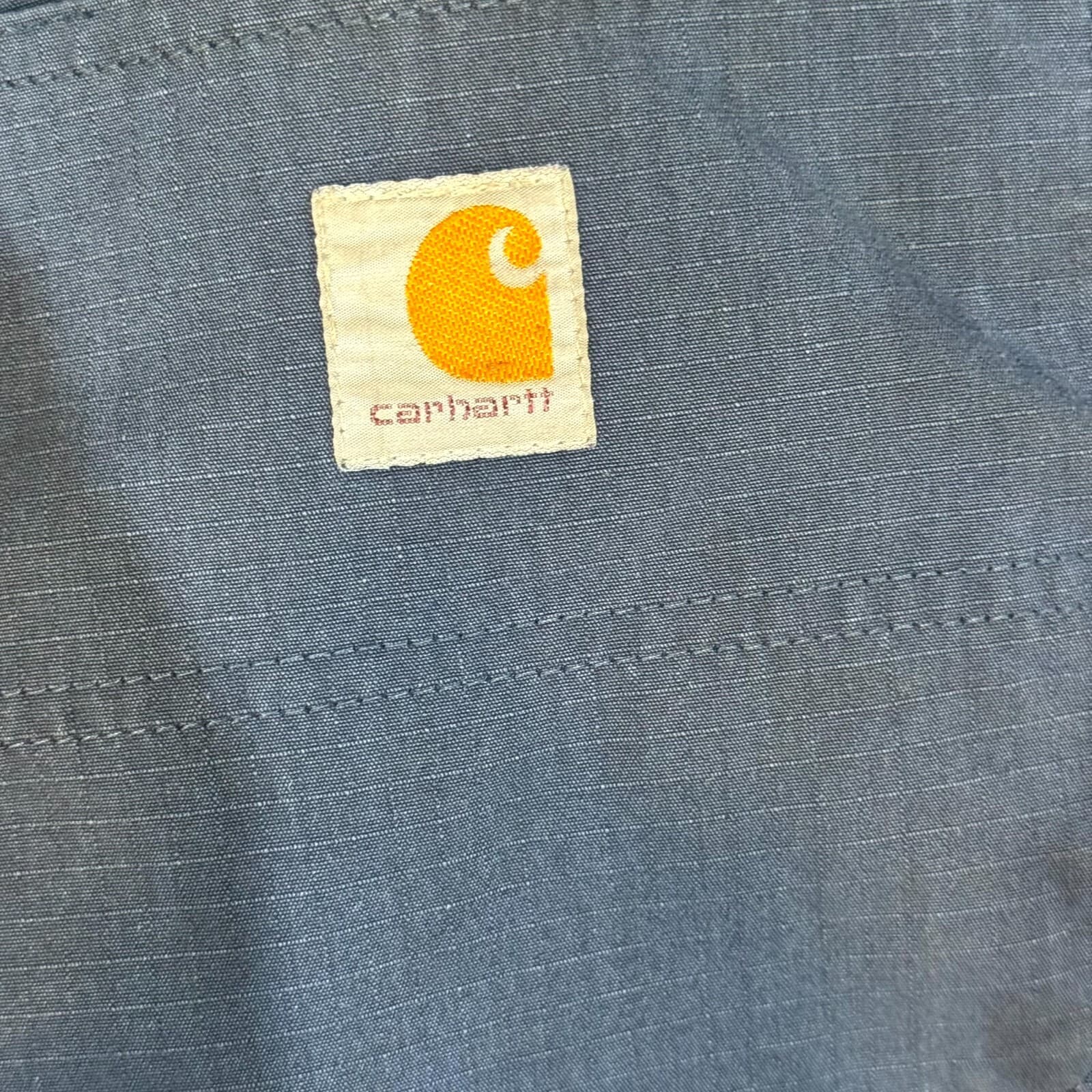 Carhartt Carpenter Pants Men's 32x29 Gray Canvas Relaxed Fit Workwear Utility - Thumbnail 5