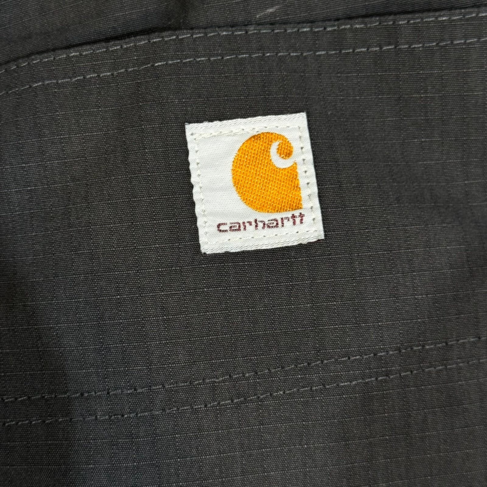 Carhartt Carpenter Pants Men’s 34x32 Gray Relaxed Fit Workwear Rip Stop - Thumbnail 4