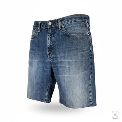 Levi's 514 Shorts Mens 36 Blue Bermuda Cutoff Raw Hem Distressed 5-Pocket - Thumbnail 5