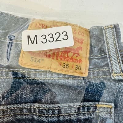 Levi's 514 Shorts Mens 36 Blue Bermuda Cutoff Raw Hem Distressed 5-Pocket - Thumbnail 15