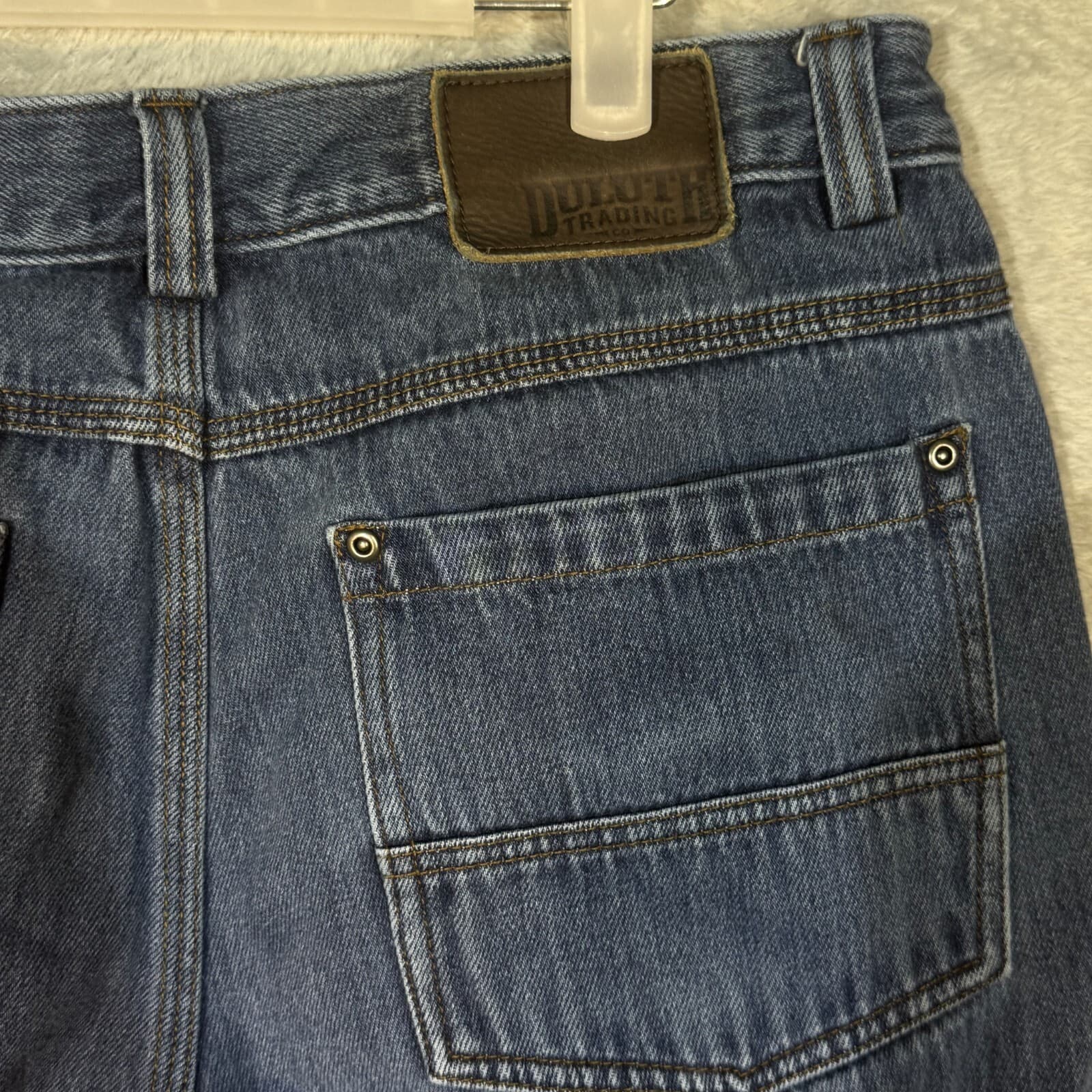 Duluth Trading Company Mens Carpenter Jeans 34 x 32 Blue Mid-Rise Straight - Thumbnail 7