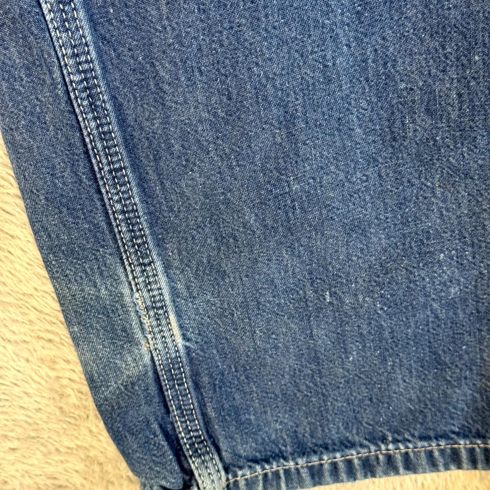 Carhartt Carpenter Jeans 40x28 Blue Denim Dungaree Fit Workwear - Thumbnail 4