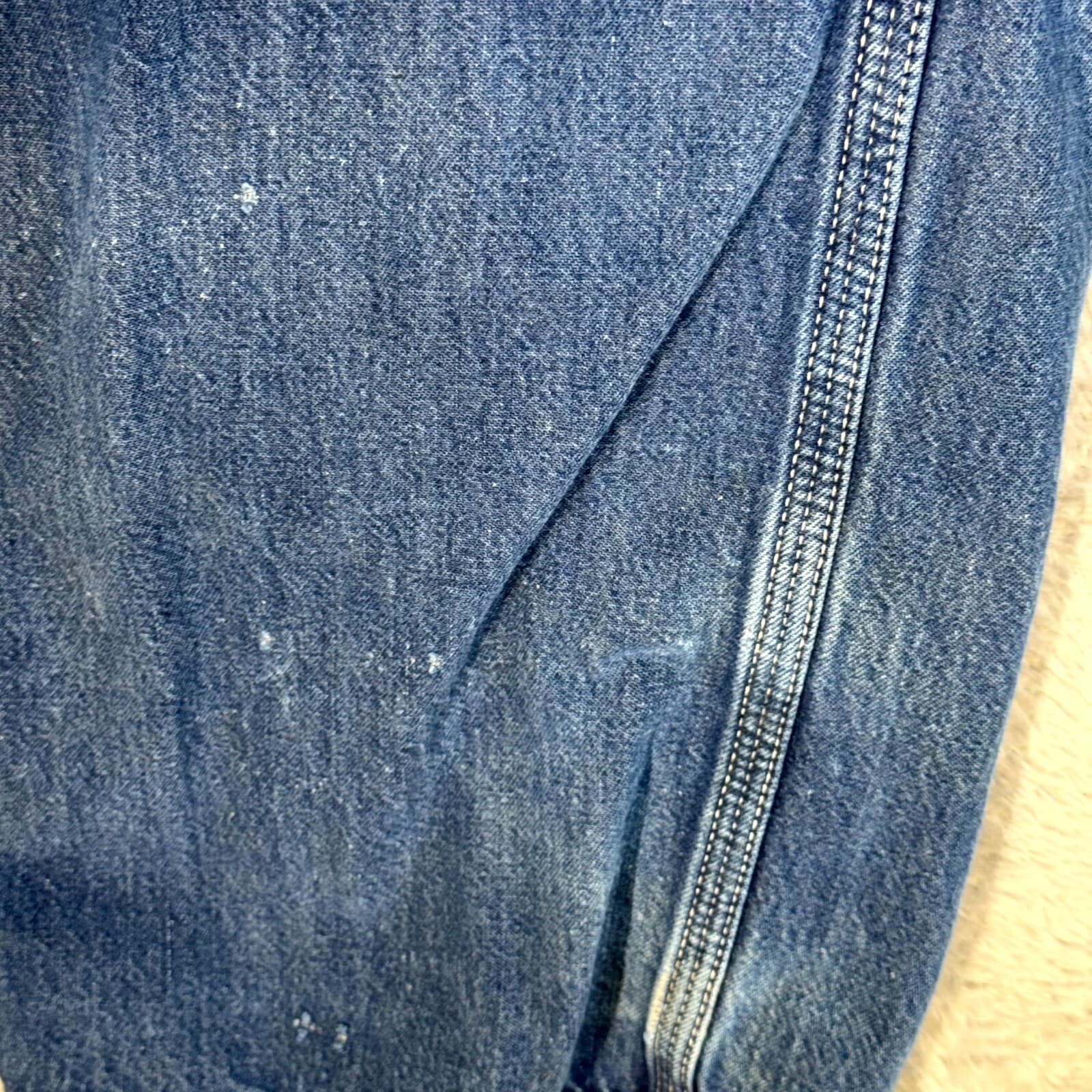 Carhartt Carpenter Jeans 40x28 Blue Denim Dungaree Fit Workwear - Thumbnail 3