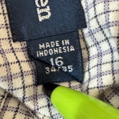 Ralph Lauren Shirt Mens 16 34/35 Lavender Check Yarmouth Button Down Long Sleeve - Thumbnail 13